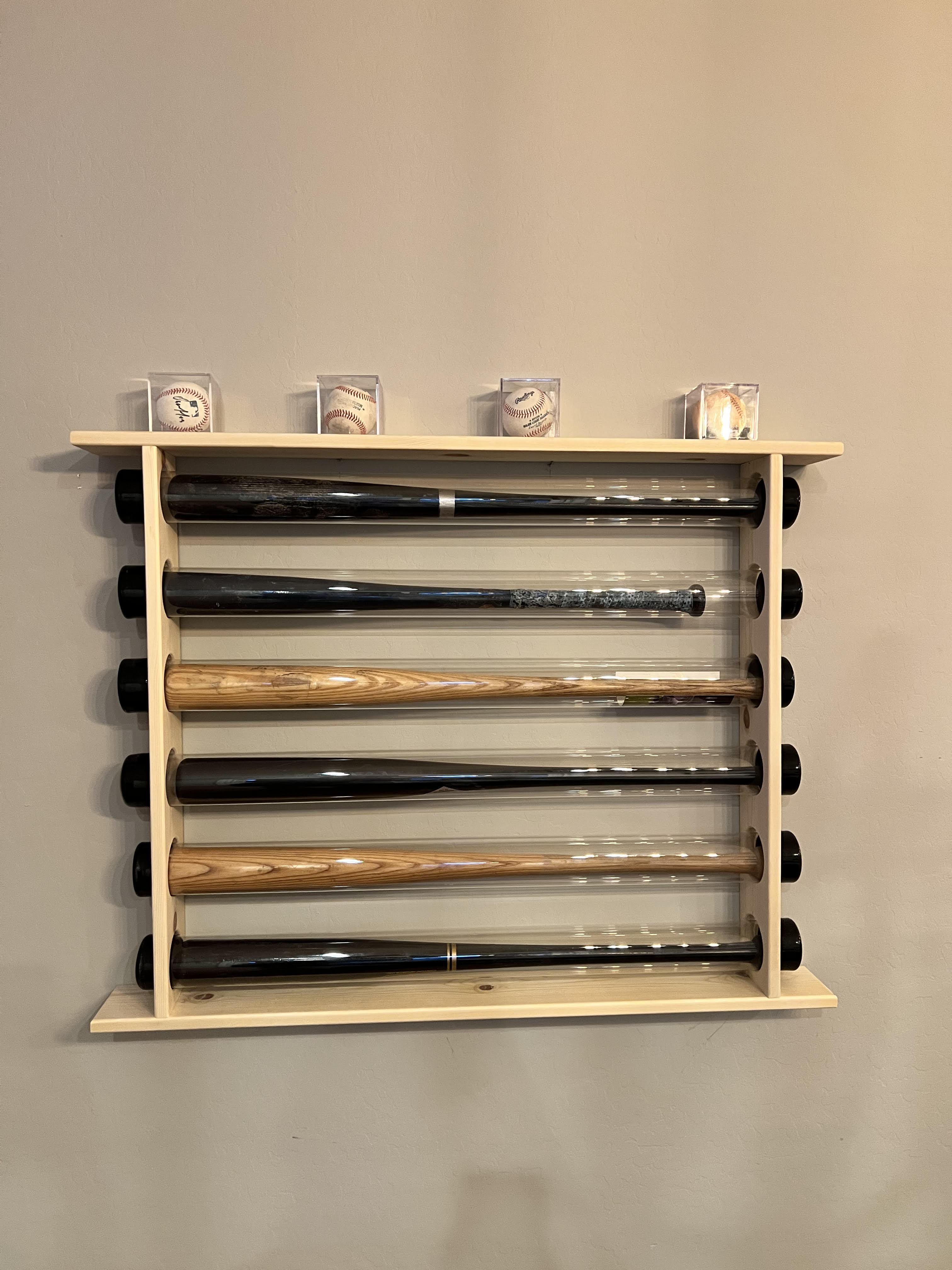 6 Bat rack - Pine wood